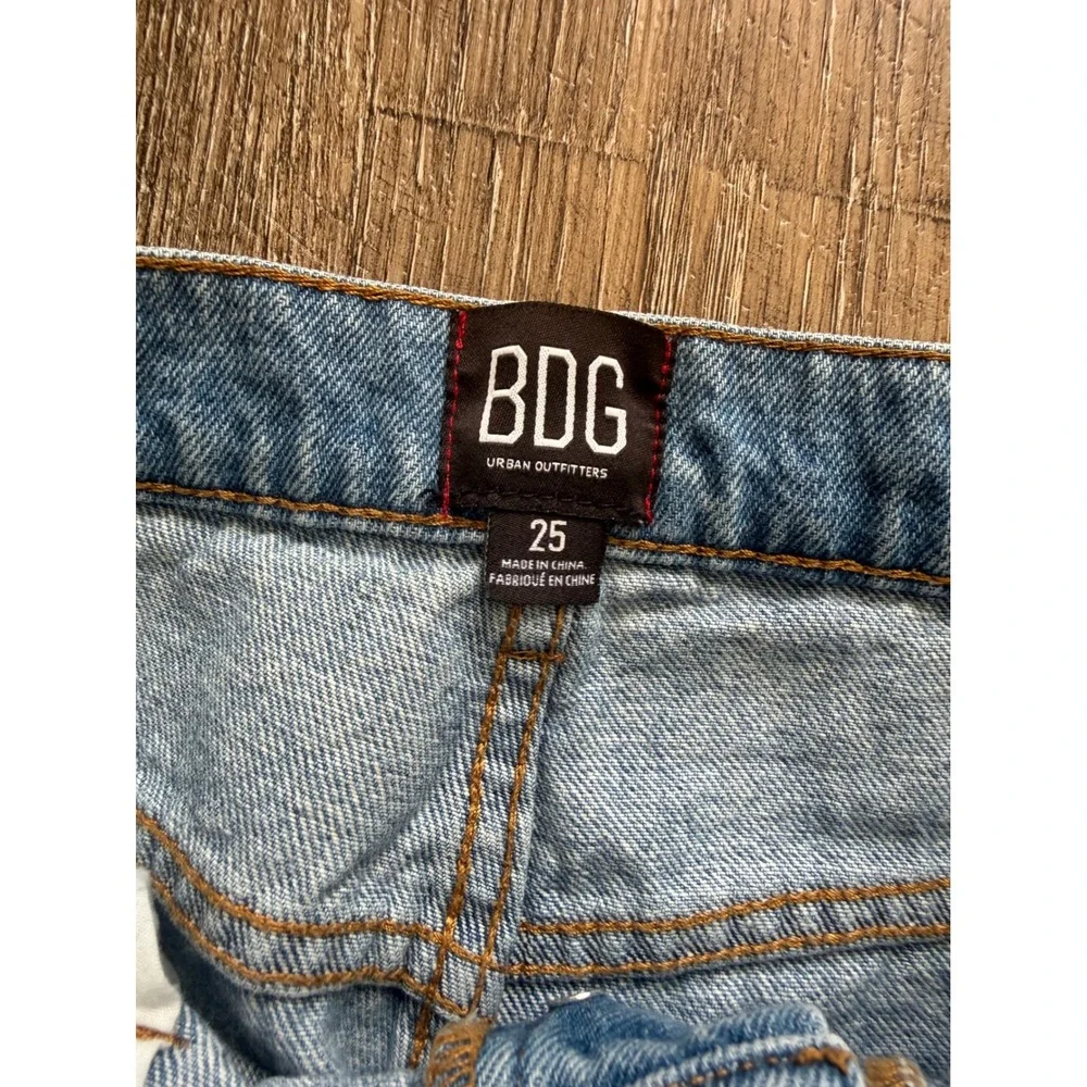BDG Urban Outfitters Distressed High Rise Straight Leg Jeans Blue Size 25‎